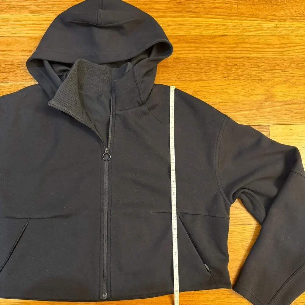 Lululemon Soft Oversized Zip Hoodie Black - Size M/L Cropped Jacket